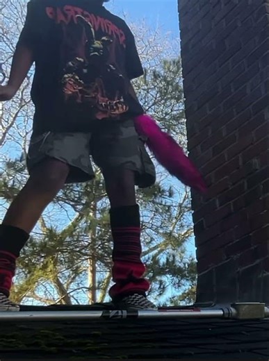 My neighbor was smoking and staring daggers at me, frickin scary bro