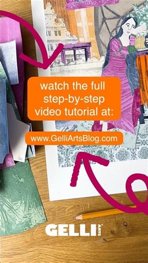 Full tutorial on our page! #shorts #collageart #collagelife #laserprinting #collaging #gelprinting