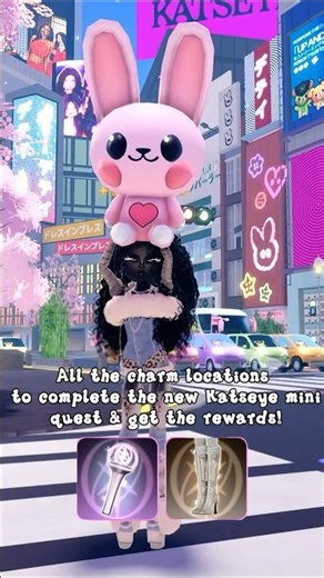 DTI Katseye Mini Quest - ALL 6 charm locations 🐰💗 (full guide) Dress to Impress
