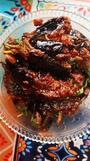 Fresh Homegrown Stuffed Brinjal Curry #shorts #shortvideo