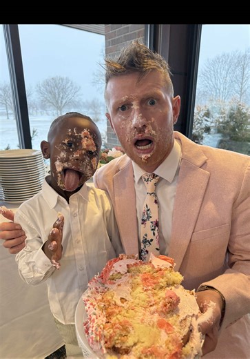 Is this a new birthday tradition? 😅 #cakeflipchallenge #dadsoftiktok #birthdaycake