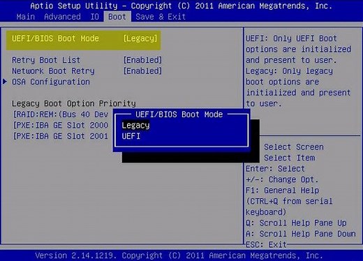 How to change BIOS mode from Legacy to UEFI in Windows 11