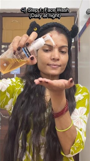 Simple Night Skincare Routine 🌙✨ For Oily Skin 💗 #shorts#skincare#beauty