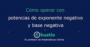 Potencias con exponente negativo y base negativa. Ejercicios resueltos.