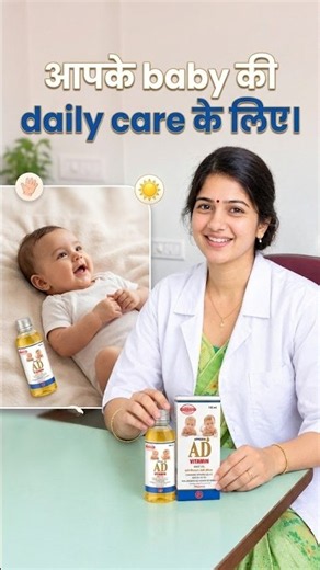 AD Vitamin Baby Oil | Baby Massage Oil with Vitamins A, D & E | #ApresiaLifesciences #babyshorts