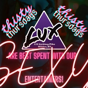 Get ready for Thirsty Thursday at Lux Views! 🍻🎉 Join us every Thursday night for the hottest party in Kentucky. Great vibes, amazing drinks, and an unforgettable night—see you there! 🕺🔥 WANT TO JOIN OUR TEAM? Dancer Recruitment Form On Website | Link In Bio 🔼 📍Lux Views Gentleman's Club 120 Licking Pike Wilder, KY 41071 ⏰SUN-TUES 8PM-2:30AM WED-SAT 1:00PM-2:30AM 🔞 | 21 Content Only #LuxViews #GentlemansClub #Kentucky #Wilder #WilderKentucky #FortThomas #CovingtonKentucky #NewportKentucky 
