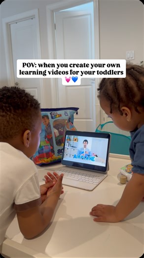 Leroy Garrett on Instagram: "I decided to create my own learning videos for my toddlers, and I was pleasantly surprised by how engaged they were! 🥹 💙💓It felt wonderful to see their excitement. We try to limit screen time whenever possible, and when we do let them watch, we prefer it to be educational. Who better to teach them than their dad—aka TV Dad! 😎 #daddydaycare #toddlers #toddlerslearningvideos #daddy #fatherhood"