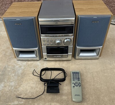 Aiwa Stereo System XR-M55 CD Player Bookshelf System *TAPE DECK DOES NOT WORK* | eBay