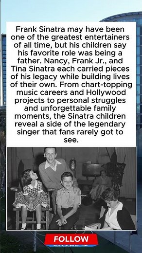 Frank Sinatra’s Kids Reveal the Untold Family Story Behind the Music Legend 🎙️❤️#shorts #viral