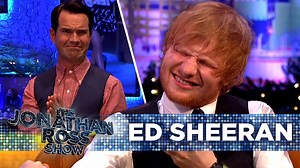 Ed Sheeran shows that not all artists are born talented by playing a recording of himself trying to sing when he was younger. | The Jonathan Ross Show