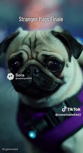 The Stranger Pugs save Hawkins! #strangerthings #SweetiePiethepug #cutepugs #pugsoftiktok