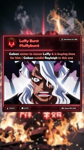 Gaban really outdid Rayleigh 🔥 | One Piece Ch. 1189 Spoilers 👒 | #luffy #gaban #imu #onepiece