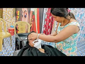Clean Shave By Lady Barber Indian | Clean Shave With Gillette Foam At Parlour 🪒