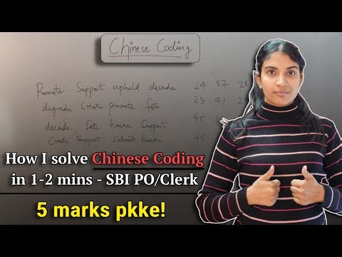 Best approach to solve Chinese Coding #ibps #sbi
