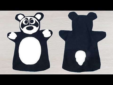 Cómo hacer Títere Manopla Oso Panda