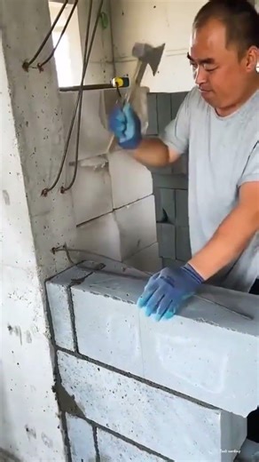 the process of installing iron locks for brick buildings