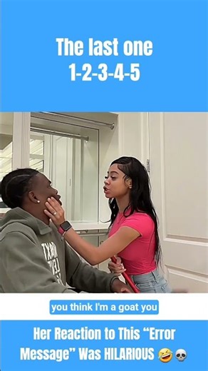 Her Reaction to This “Error Message” Was HILARIOUS 🤣💀 #viral #funny #shorts #couple