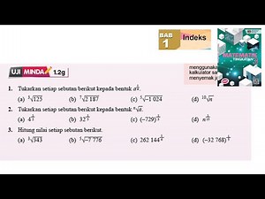 KSSM Matematik Tingkatan 3 Bab 1 indeks hukum indeks uji minda 1.2g no1-no3 buku teks form 1 pt3