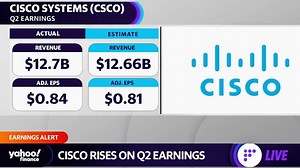 Cisco stock rises after reporting Q2 earnings