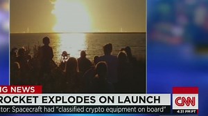 Video shows crowd watching rocket explode