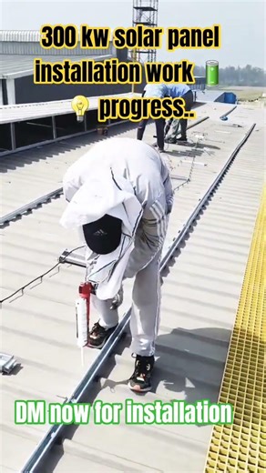 300kw solar panel installation work 🔋 💡progress #solar #solarrepair #solarpower #electrician