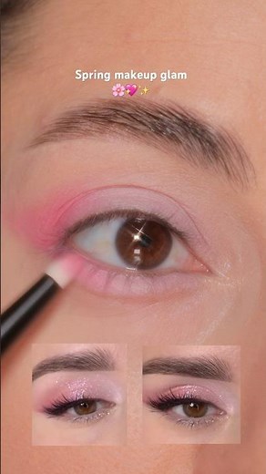 5 min easy spring makeup🌸 #springmakeup #flowerknows #pinkmakeup #eyemakeup #makeuptutorial
