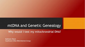 mtDNA and Genetic Genealogy