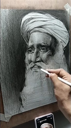 sketch #sketch #drawing #art #portrait #sadguru #short #painting #trending