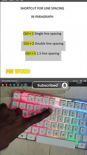 Change Line Spacing in MS Word (The Fast Way!) ⌨️💨#bitbybit