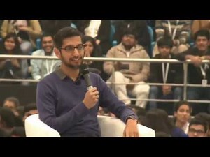 Harsha bhogle interview with Sundar pichai | Interaction with students at SRCC