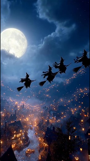 8.7K views · 427 reactions | Midnight commute with a view 粒 #halloween #witchesnight #spookyseason #fullmoonvibes #magicalnight #octoberfeels | The Autumn Soul | Facebook