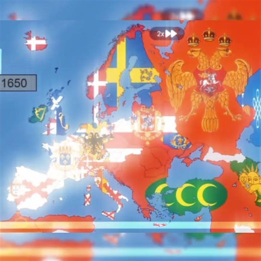 europe: timeline of national flags