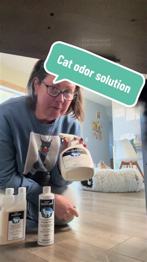 Replying to @jan threehawks Asking for a friend?’ 😏 This is exactly what I use to get rid of litter box smell — no perfume, just clean air. Multi-cat approved. Jack approved. Tagged below 👇 #litterboxcleaning @Odorcide #catodoroff