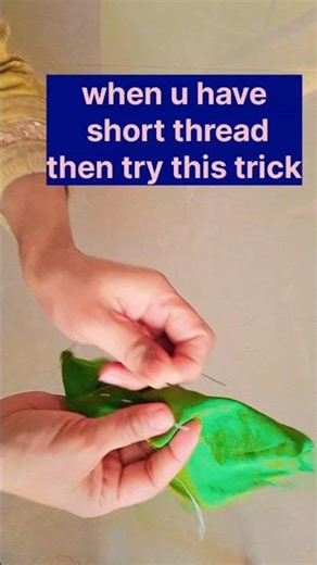 Joining two thread with magic trick,perfect knot for a thread#diy #shorts #sewinghacks #tips