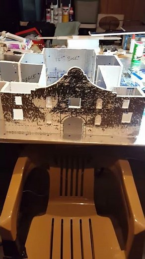 Video 1 - Building the Alamo diorama from foam for a school project