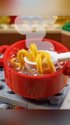“POV ASMR LEGO Cooking Instant Noodles | Satisfying Clicks & Cooking Sounds. #lego #asmr