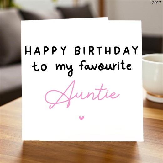 Birthday Card for Auntie, Personalised Greeting, Heartfelt Birthday Card, Gift for Aunt, Special Birthday Message - Etsy