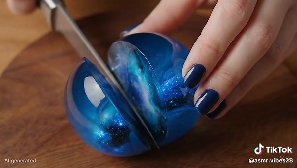 ASMR AI Cutting a Glass Galaxy with kitchen knife 🔪#ai #asmr #glass #fruit #cutting #asmrsounds #asmrvideo #satisfying #satisfyingvideo #oddlysatisfying #aiart #foryou #grow