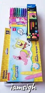 3 stationery sets pick only the best #pusheen #trolls #spongebob unboxing