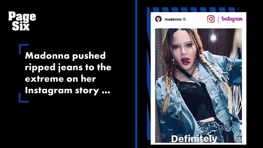 Madonna rocks completely destroyed denim after Grammys 2023 appearance drama