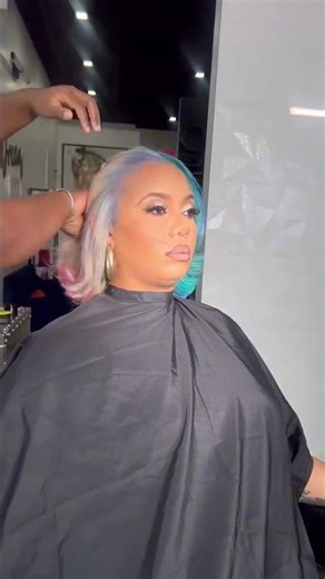 Gorgeous Rainbow Color Short Hair Transformation 🌈