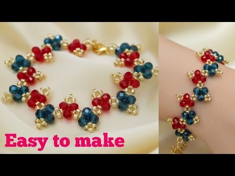 Crystal Beaded Bracelet Tutorial – Seed Beads, Lobster Clasp & Charm Step by Step