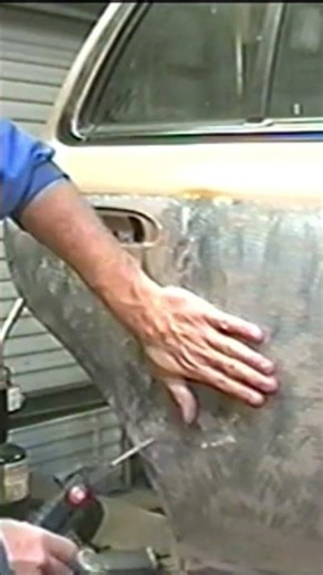 Easy Metal Shrinking Trick #shorts #autobody