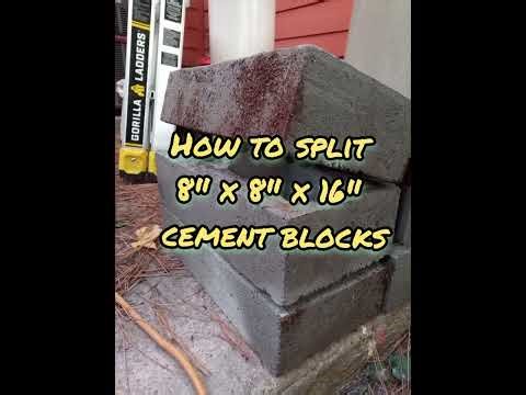 How to cut cement blocks.