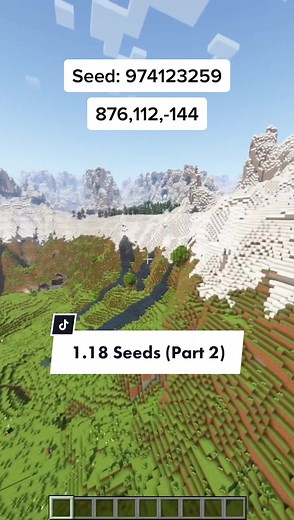 Best Minecraft 1.18 Seeds (Part 2) Re-Upload #minecraft #mc #mcseeds #minecraftseeds #seeds #seed #biome #biomes #mcbiome #minecraftbiome