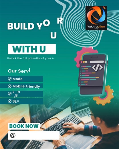 “Design that speaks. Code that performs. Results that last. #Webtraction” We offer: 🎨 Custom Web Design 🛠️ 24/7 On-going Support 💻 Web Development 📱 Mobile App Design Features 🛒 E-commerce Solutions 🎨 Unique Logo Design 📱 Social Media Design 🌐 Web Hosting 🔒 Web Security/Protection ✉️ Custom Email 🎞️ Animation Design www.web1traction.com | WebTraction