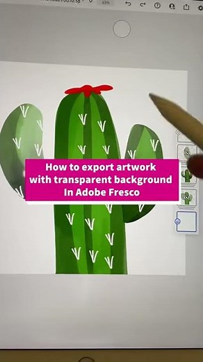ADOBE FRESCO | How to export with transparent background #Shorts