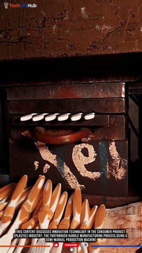 Innovation Technology Toothbrush Handle Manufacturing with Injection Molding Machine #tech