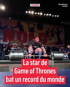 😱🏋‍♂ The Mountain dans Game of Thrones, vous vous souvenez ? Et bien Thor Björnsson, alias «l'homme le plus fort du monde», a établi un nouveau record du monde de deadlift ce week-end... 474 kg au soulevé de terre ! | L'EQUIPE