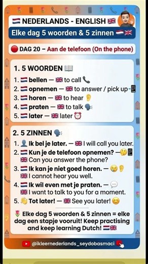 Dag 20 - Aan de telefoon